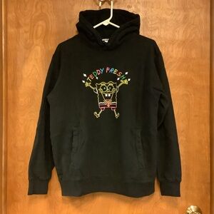 Teddy Fresh x SpongeBob ‘Graphic Spell Out’ Pullover Hoodie Black Size M